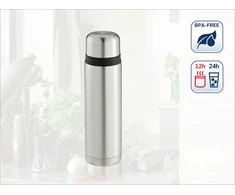Leifheit Coco vacuum flask 1 L Juodas, Nerūdijantis plienas