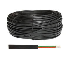 LP 2C telefono kabelis, juodas, 100 m, LXK510