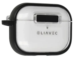 Liavec SlideLock dėklas telefonui AirPods Pro 3 transparent-juodas