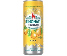 Limonāde BORJOMI Limonati, bumbieru, bundžā, 0.33l (DEP)