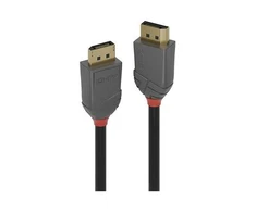 DisplayPort Kabelis - LINDY Anthra Line DisplayPort 1.2 Kabelis, M/M, 7.5 m, Juodas