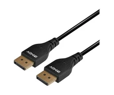 DisplayPort Kabelis - LINDY Slim DisplayPort 1.4 Kabelis, 0.5 m, Juodas