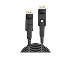 DisplayPort Kabelis - LINDY Šviesolaidinis Hibridinis Mini DisplayPort 1.4 Kabelis, 7680x4320@60Hz, 70 m, Juodas