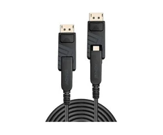 DisplayPort Kabelis - LINDY Šviesolaidinis Hibridinis Mini DisplayPort 1.4 Kabelis, 7680x4320, 60Hz, 30 m, Juodas