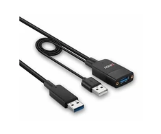 Kabelis USB Lindy 2x USB-A - USB-A 35 m Juodas (43357)
