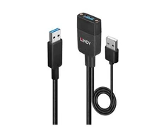 Kabelis USB Lindy 2x USB-A - USB-A 35 m Juodas (43357)