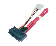 SATA Kabelis - LINDY Vidinis SATA Kabelis, Duomenims ir Energijai (5V) 1x7pin SATA, 0.3 m, Raudonas