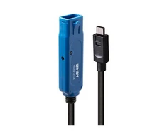 Adapteris - LINDY USB 3.2 Aktyvus Prailginimo Kabelis, USB Type C į A, 5 m, Juodas