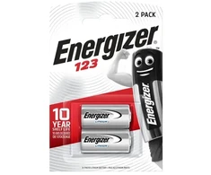 Ličio baterija CR123A (CR17345, DL123A) 3V 1,5Ah Energizer 2 vnt. blisteris