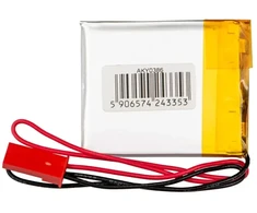 Lithium Polymer Baterija Akyga AKY0386 LP403035 Li-Po 3.7V 400mAh PCM JST 2.54 2-Pin Connector 150mm