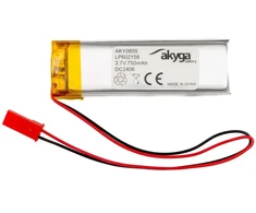 Li-Po baterija LP602158 Akyga AKY0655 3,7 V / 750 mAh PCM JST 2 kontaktų jungtis, 150 mm