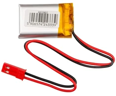 Lithium Polymer Baterija Akyga AKY0657 LP752030 Li-Po 3.7V 300mAh PCM JST 2.54 2-Pin Connector 150mm
