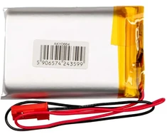 Lithium Polymer Baterija Akyga AKY0664 LP103451 Li-Po 3.7V 1850mAh PCM JST 2.54 2-Pin Connector 150mm