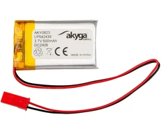 Lithium Polymer Baterija Akyga AKY0823 LP542439 Li-Po 3.7V | 500mAh PCM JST 2.54 2Pin Connector 150mm