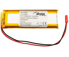Lithium Polymer Baterija Akyga AKY0829 LP123497 Li-Po 3.7V 4500mAh PCM JST 2.54 2-Pin Connector 150mm