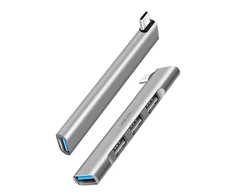 „LogiLink Slim HUB“ USB-C prie 1x USB-A 3.0 3xUSB-A 2.0
