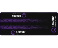 LORGAR RX1FM, pažengusi lenktynių simuliavimo grindų danga, dygsniuotas kraštas, 1 700 x 700 x 3 mm, Juoda/violetinė