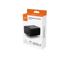 Įkroviklis LTC Įkroviklis jungiama į tinklą MULTI CHARGER QC 3.0 PD20W/PD40W/QC 3.0 2x USB 2,4A 80W juoda