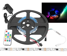 Taśma LED LTC PS Rinkinys: Sznur diodowy RGB SMD5050, 120 diód ,2m IP20 + sterownik + maitinimo šaltinis + pilot