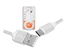 Lamex LTC PS USB - microUSB kabelis 2 m pintas baltas