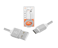 Lamex LTC PS USB -mikroUSB kabelis 2 m, sidabrinės spalvos.