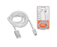 Lamex LTC PS USB -mikroUSB kabelis 2 m, sidabrinės spalvos.