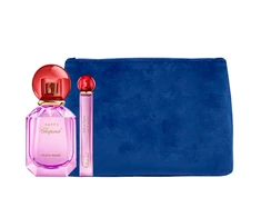 Prabangus „Naturals“ kvepalų rinkinys „Chopard“: „Happy Felicia Roses“ kvepalai moterims, 100 ml + „Happy Felicia Roses“ kvepalai moterims, 10 ml + „Chopard“ sintetinės odos tekstilinis krepšys moterims, 2,4 x 9 x 6,2 cm
