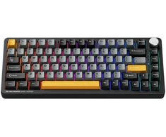 Machenike K600-B82W Belaidė mechaninė apšviesta žaidimų klaviatūra GR sidabrinis jungiklis - Juoda