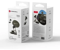 Magnetic car phone holder compatible with Magsafe Forcell F-Grip IronSecure windshield / dashboard juodas