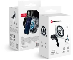 Automobilinis laikiklis Forcell F-GRIP (MagSafe) tvirtinamas ant ventiliacijos grotelių juodas