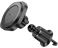 Magnetic car phone holder compatible with Magsafe Hoco air vent H28 juodas