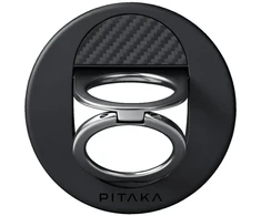 Magnetic laikiklis PITAKA MagEZ Grip 3 MagSafe skirtas telefonui juodas pilkas