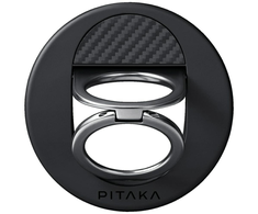 Magnetic laikiklis PITAKA MagEZ Grip 3 MagSafe skirtas telefonui juodas pilkas