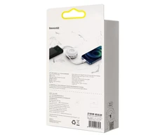Magnetic USB cable Baseus Zinc 3in1 USB-C | Lightning | Micro 20W, 1m (baltas)