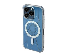 MagSafe Kingxbar PQY Crack Series silikoninis Apple iPhone 15 Pro - dėklas telefonui skaidrus