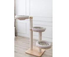 Mājiņa kaķiem : Luxucat SK18s rusvai gelsvas Cotton rope