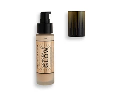 „Makeup Revolution Conceal &amp; Glow Illuminating Kreminis Foundation“ makiažo pagrindas F3, 23 ml