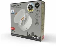 MALAGA LED panelė universali 18W 85lm/W CRI80+ CCT Eurolight