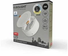 MALAGA LED panelė universali 24W 85lm/W CRI80+ CCT Eurolight