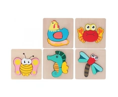 Marionette Wooden Toys Puzle koka Dzīvnieciņi, 5gb