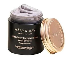 MARY &amp; MAY skaistinamoji veido kaukė „Blackberry Complex Glow“ (nuplaunama pakuotė) 125 g