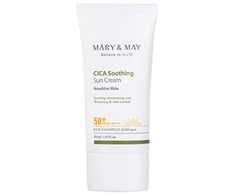 MARY &amp; MAY Odos apsaugos nuo saulės kremas SPF 50+ CICA raminamasis (Sun Kreminis), 50 ml