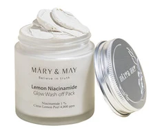 Mary&amp;May Mary Amp May MARY - MAY Šviesinanti veido kaukė Lemon Niacinamide Glow Wash off Pack 125 g
