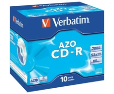 Verbatim CD-R 80/700MB 52X AZO CRYSTAL jewel box - 43327