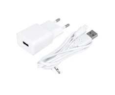 Maxlife MXTC-01 įkroviklis 1x USB 1A baltos spalvos + Lightning kabelis