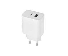 Maxlife MXTC-06 PD QC įkroviklis 1x USB-C 1x USB 20W baltos spalvos