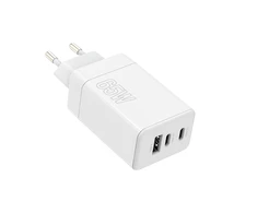 Maxlife MXTC-08-65ACC PD QC įkroviklis 2x USB-C 1x USB 65W baltos spalvos