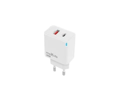 Maxlife kroviklis jungiama į tinklą GaN PD QC MXTC-09-30AC 1x USB-C 1x USB 30W balta
