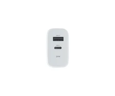 Maxlife MXTC-10-20AC PD QC įkroviklis 1x USB-C 1x USB 20W baltos spalvos