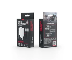Telforceone Maxlife MXTC-10-20C PD QC charger 1x USB-C 20W baltas + USB-C - USB-C cable 20W